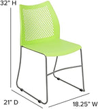 Hercules Series Contoured Lobby Chairs with Air-Vent Honeycomb Backs, Ergonomic Stacking Chairs for Offices, Set, alternate