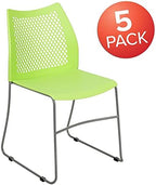 Hercules Series Contoured Lobby Chairs with Air-Vent Honeycomb Backs, Ergonomic Stacking Chairs for Offices, Set, alternate