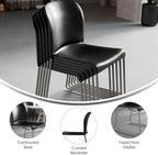 Hercules Series Contoured Stacking Chairs for Waiting Rooms and Offices, Ergonomic Lobby Chairs with Curved, alternate view 6