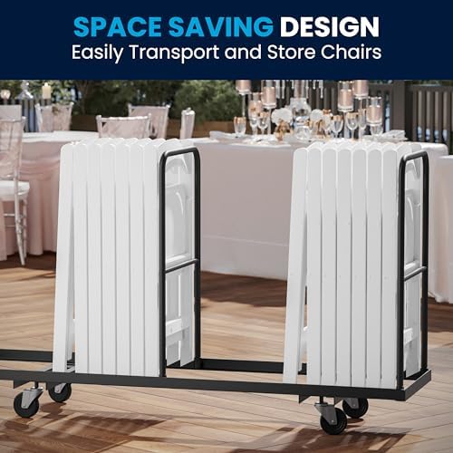 Hercules Series Folding Chair - White Resin - 1000LB Weight Capacity Comfortable Event Chair - Light Weight, alternate view 4