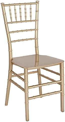 HERCULES Series Gold Resin Stacking Chiavari Chair