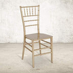 HERCULES Series Gold Resin Stacking Chiavari Chair, alternate view 2