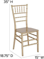 HERCULES Series Gold Resin Stacking Chiavari Chair, alternate view 3