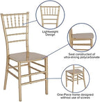 HERCULES Series Gold Resin Stacking Chiavari Chair, alternate view 4