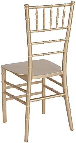 HERCULES Series Gold Resin Stacking Chiavari Chair, alternate view 5