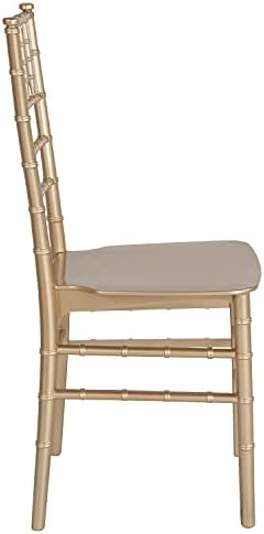 HERCULES Series Gold Resin Stacking Chiavari Chair, alternate view 6