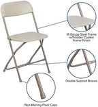 Hercules Series Plastic Folding Chair - Beige - 2 Pack 650LB Weight Capacity Comfortable Event Chair-Lightweight, alternate