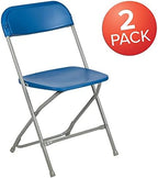 Hercules Series Plastic Folding Chair - Blue - 2 Pack 650LB Weight Capacity Comfortable Event Chair-Lightweight, alternate