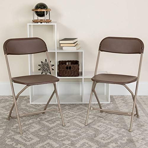 Hercules Series Plastic Folding Chair - Brown - 2 Pack 650LB Weight Capacity Comfortable Event Chair-Lightweight, alternate