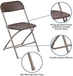 Hercules Series Plastic Folding Chair - Brown - 2 Pack 650LB Weight Capacity Comfortable Event Chair-Lightweight, alternate