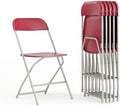 Hercules Series Plastic Folding Chair - Red - 6 Pack 650LB Weight Capacity Comfortable Event Chair-Lightweight