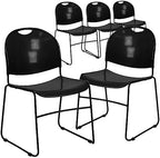 Hercules Series Ultra-Compact Plastic Stacking Event/Waiting Room Chairs, Ergonomic Lobby Chairs with Contoured