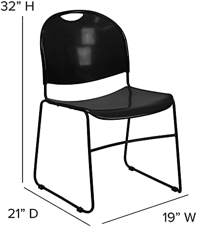 Hercules Series Ultra-Compact Plastic Stacking Event/Waiting Room Chairs, Ergonomic Lobby Chairs with Contoured, alternate