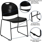 Hercules Series Ultra-Compact Plastic Stacking Event/Waiting Room Chairs, Ergonomic Lobby Chairs with Contoured, alternate