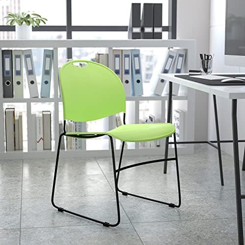 Hercules Stack Chair, Green in Green, alternate view 2