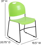 Hercules Stack Chair, Green in Green, alternate view 3