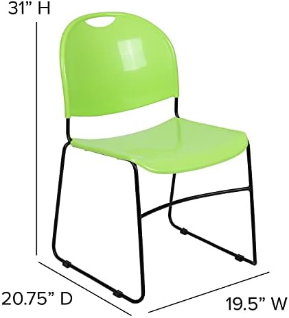 Hercules Stack Chair, Green in Green, alternate view 3
