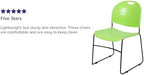 Hercules Stack Chair, Green in Green, alternate view 4