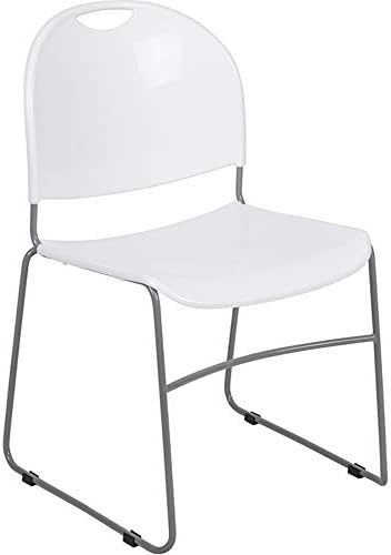 Hercules Stack Chair, White in White
