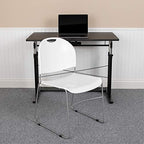 Hercules Stack Chair, White in White, alternate view 2