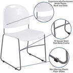 Hercules Stack Chair, White in White, alternate view 4