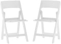 Hercules Vinyl Indoor/Outdoor Folding Chair, White, 2-Pack in White