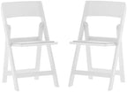Hercules Vinyl Indoor/Outdoor Folding Chair, White, 2-Pack in White