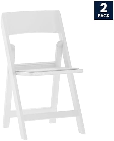 Hercules Vinyl Indoor/Outdoor Folding Chair, White, 2-Pack in White, alternate view 4
