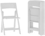 Hercules Vinyl Indoor/Outdoor Folding Chair, White, 4-Pack in White