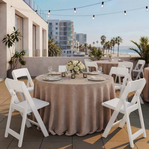 Hercules Vinyl Indoor/Outdoor Folding Chair, White, 4-Pack in White, alternate view 6