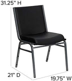 Hercules Vinyl Stack Chair, Black, 4-Pack in Black, alternate view 2