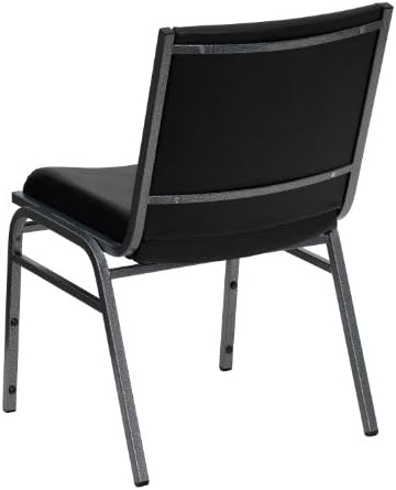 Hercules Vinyl Stack Chair, Black, 4-Pack in Black, alternate view 5