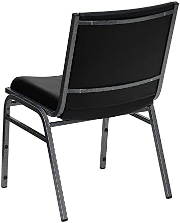 Hercules Vinyl Stack Chair, Black, 4-Pack in Black, alternate view 6