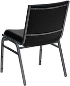 Hercules Vinyl Stack Chair, Black, 4-Pack in Black, alternate view 6