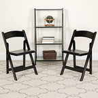 Hercules Wood Folding Chair, Black, 2-Pack in Black, alternate view 2