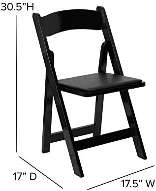 Hercules Wood Folding Chair, Black, 2-Pack in Black, alternate view 3