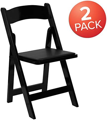 Hercules Wood Folding Chair, Black, 2-Pack in Black, alternate view 4