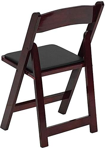 Hercules Wood Folding Chair, Mahogany, 4-Pack, alternate view 4