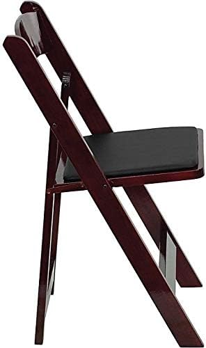Hercules Wood Folding Chair, Mahogany, 4-Pack, alternate view 5