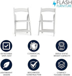 Hercules Wood Folding Chair, White, 2-Pack in White, alternate view 3