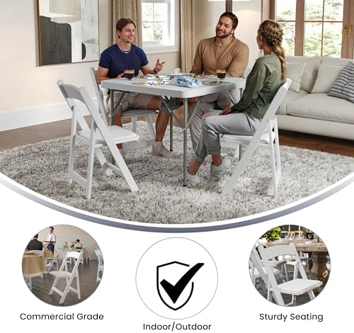 Hercules Wood Folding Chair, White, 2-Pack in White, alternate view 5