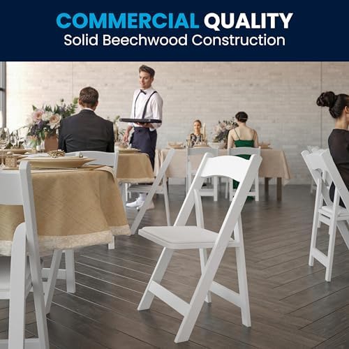 Hercules Wood Folding Chair, White, 2-Pack in White, alternate view 6