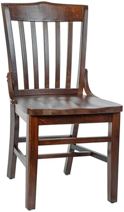 Hercules Wood School House Back Restaurant Chair, Walnut