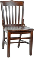 Hercules Wood School House Back Restaurant Chair, Walnut
