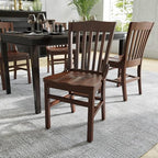 Hercules Wood School House Back Restaurant Chair, Walnut, alternate view 6