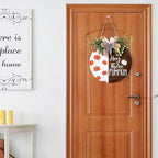 Hey There Pumpkin Front Door Sign 12"x12" Welcome Fall Door Hanger Autumn Thanksgiving Sign Farmhouse Fall, alternate view 5