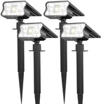 HGGH Solar Lights Outdoor Waterproof IP67, 60 LED 3 Lighting Modes Solar Spot Lights Outdoor for Yard Garden
