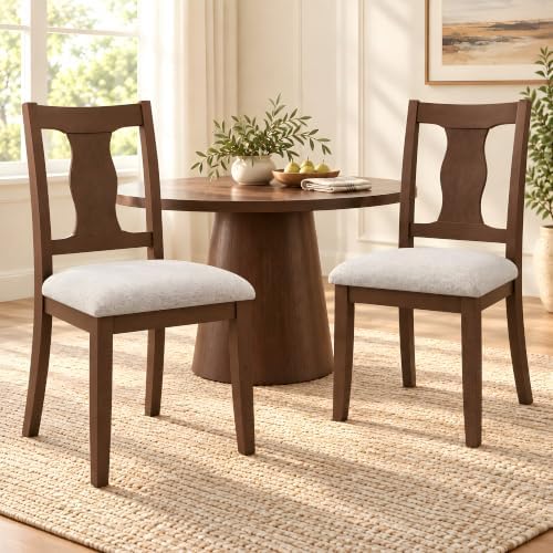 High-Back Dining Chairs Set of 2, Upholstered Side Chairs