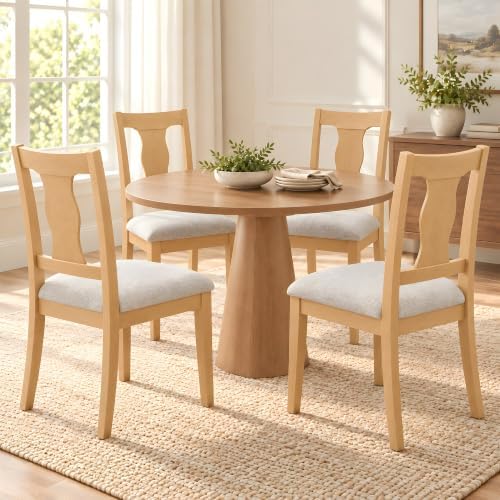 High-Back Dining Chairs Set of 4, Upholstered Side Chairs
