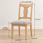 High-Back Dining Chairs Set of 4, Upholstered Side Chairs, alternate view 2